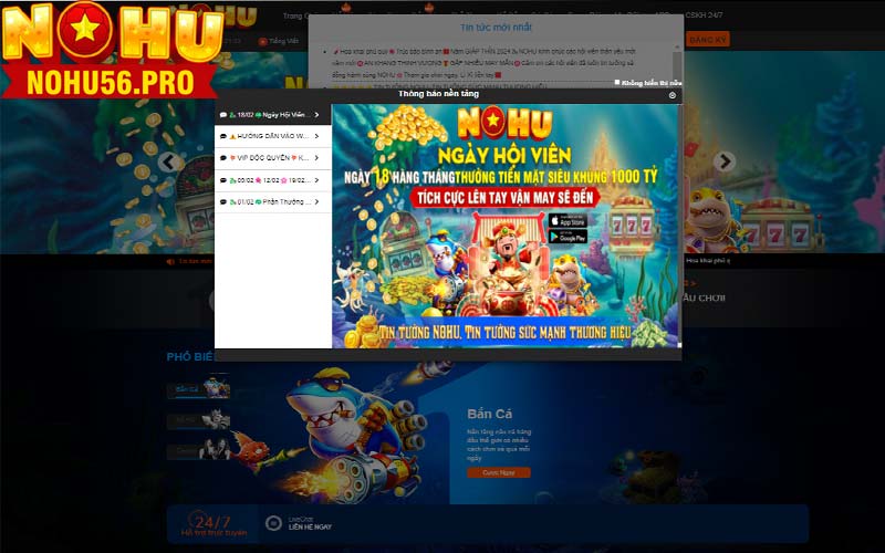 Nohu56 cổng game bá chủ slot đổi thưởng trực tuyến siêu uy tín 2024